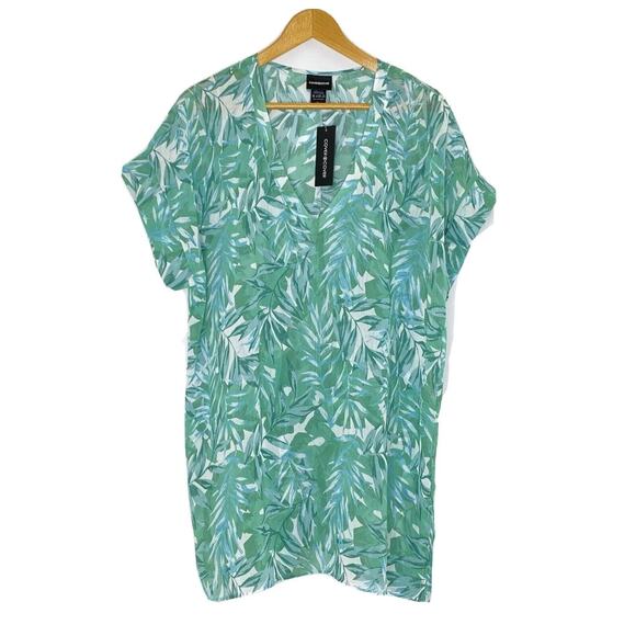 Cover 2 Cover XS Green Leaf Print Bathing Suit Cover - Picture 1 of 5